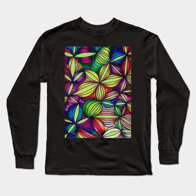 Colorful op art Long Sleeve T-Shirt by 1Redbublppasswo